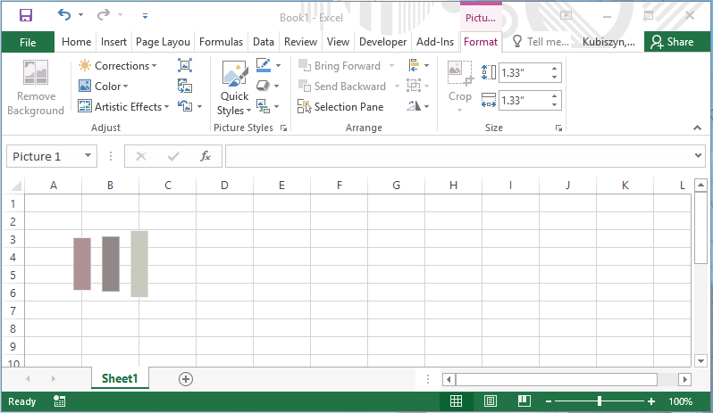 Check that your Excel version can run animated Gif's