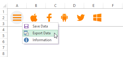 Animated Burger Button Toolbar Popup Menu Image