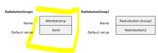 Configuring the Radiobutton Group Objects for Yogi