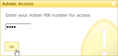Enter the Admin Password for Yogi