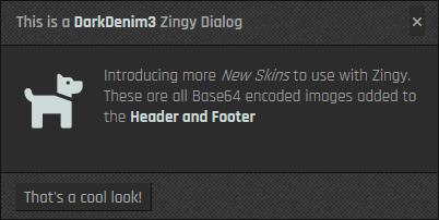 Latest Zingy Dialogs · A new DarkDenim3 skin
